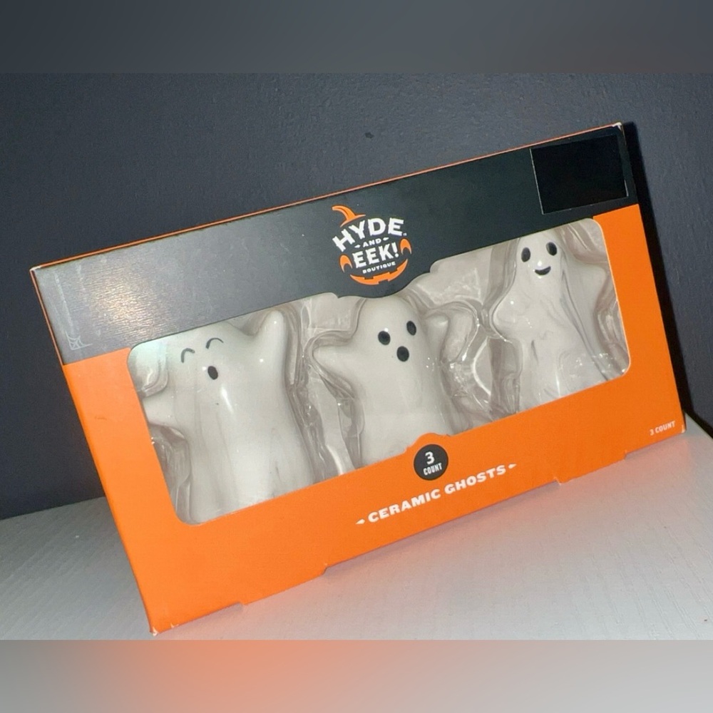 Target 3pc Ghosts Mini Mantle Ceramic Decorative Accent Set - Hyde and EEK! NWT